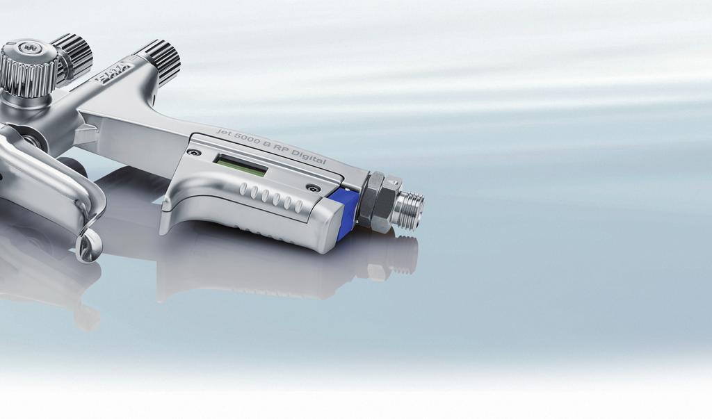 Enhanced ergonomic design the SATAjet 5000 B with optimized gun handle contours suiting every palm A