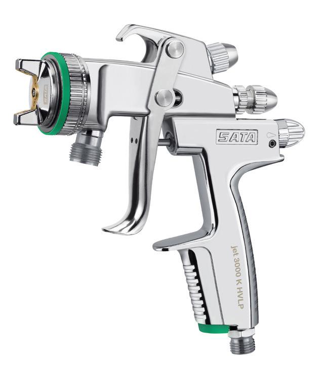 5 cfm at 35 psi; HVLP: 19 cfm at 35 psi SATAminijet 1000 K The compact industrial gun Compact, reduced size spray gun with full