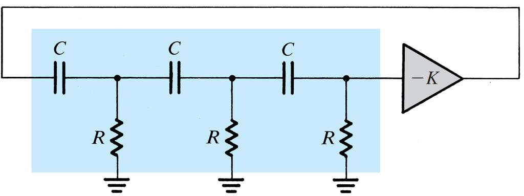 Op AmpRC Oscillator Circuits The Phase-Shift Oscillator The Phase-Shift Oscillator The basic structure of the phase-shift oscillator consists of a negative gain amplifier (K) with a three-section