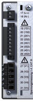 Typical connection SPS SPS 11 12 13 14 15 16 1 2 3 4 5 6 7 8 9 10 DSUB-9 5 4 3 2 1 8 7 6 5 4 3 2 1 Digital Outputs 1-5 Digital Inputs 5-8 Digital Inputs 1-4 RS485 Modbus/Profibus UMG 508 Ethernet
