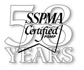 Pumps bearing the SSPMA-Certified seal have been tested by the member
