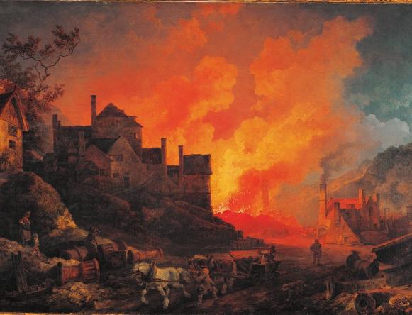 History & Art Coalbrookdale by Night by Philip de Loutherberg.