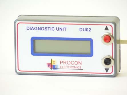 3.28 DU02 DIAGNOSTIC UNIT 3.28.1 DESCRIPTION The Diagnostic Unit is a self configuring hand held unit which plugs into the diagnostic port of most MODMUX modules.