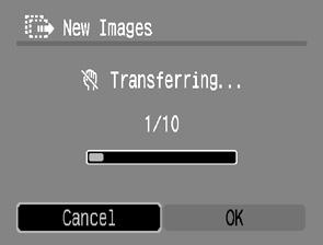 Confirm that the Direct Transfer menu is displayed on the camera s LCD monitor. The button will light blue. Press the MENU button if the Direct Transfer menu fails to appear.