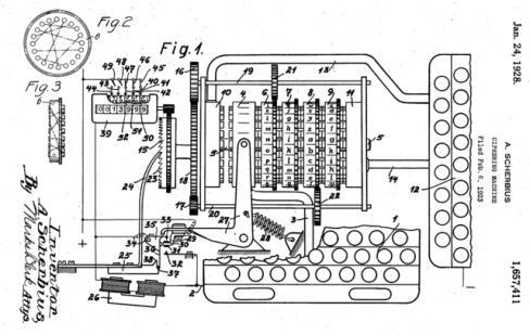 Enigma machine Enigma cipher machine 1918, patented by German engineer Arthur Scherbius