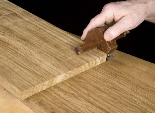 Mark the Joints: Gauge the Mortises and Tenons.