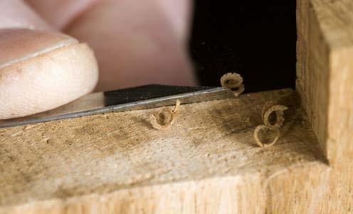 . Shaping the front edge of a shelf on the