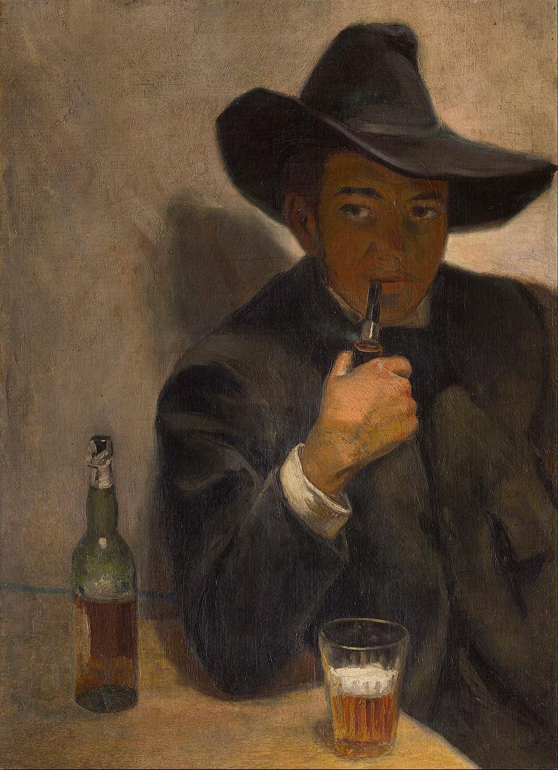 diego rivera, the beginning I don t always paint self portraits. But when I do, I m smoking a pipe and having a beer. Stay thirsty, amigos.