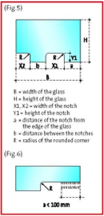 Golden Faith Safety Glass 8mm A 1/3 and w/3, r 10mm Tolerance on sizes Side 5 to 50mm±1mm Side 51to 100:±2mm Tolerance on the hole position Tolerance on positing: ±1.