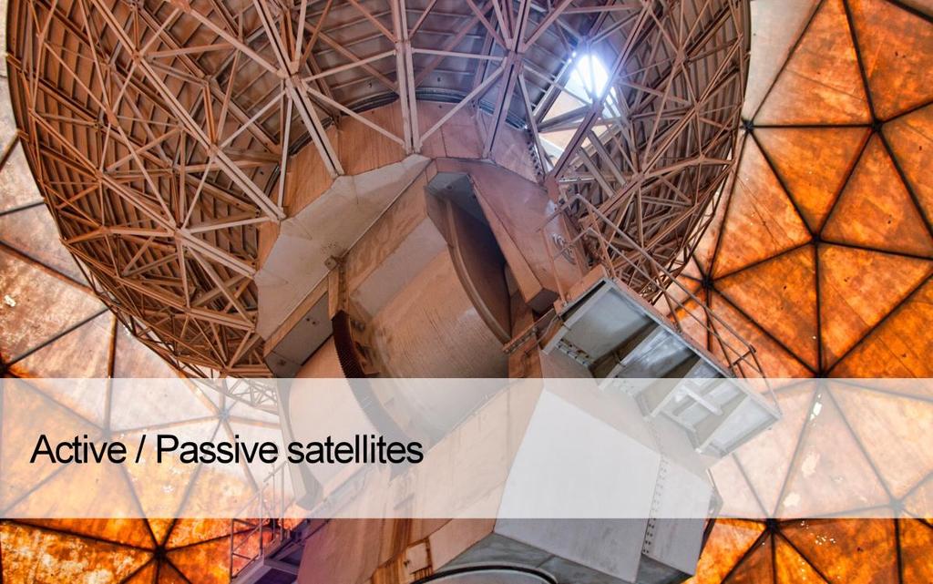 There are two major classes of communications satellites, Passive and Active.