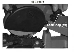 Once the degree is set, tighten the Lock Wheel(#18). 5.Lower the Top Housing(#4) so that the Grinding Wheel(#8) skims the chain tooth. 6.