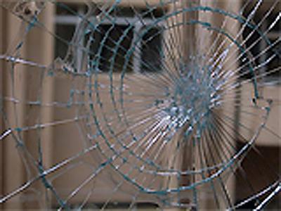 Laminated glass: (safety glass) Sandwiches a layer of