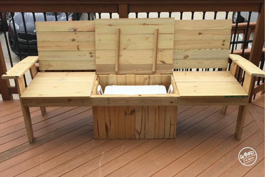 IT S COOLER BENCH BUILDING TIME We recommend getting the following supplies: MATERIALS Lumber (2) 2 x4 x 12 Pressure Treated Southern Yellow Pine boards (1) 5/4 x6 x 10 Pressure Treated Southern