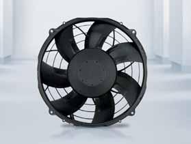 EC axial fan for automotive applications, Ø 85 Material: Housing: P plastic, black (according to UL 9 HB) Blades: P plastic, black (according to UL 9 HB) irflow direction: "V" (intake over the rotor)