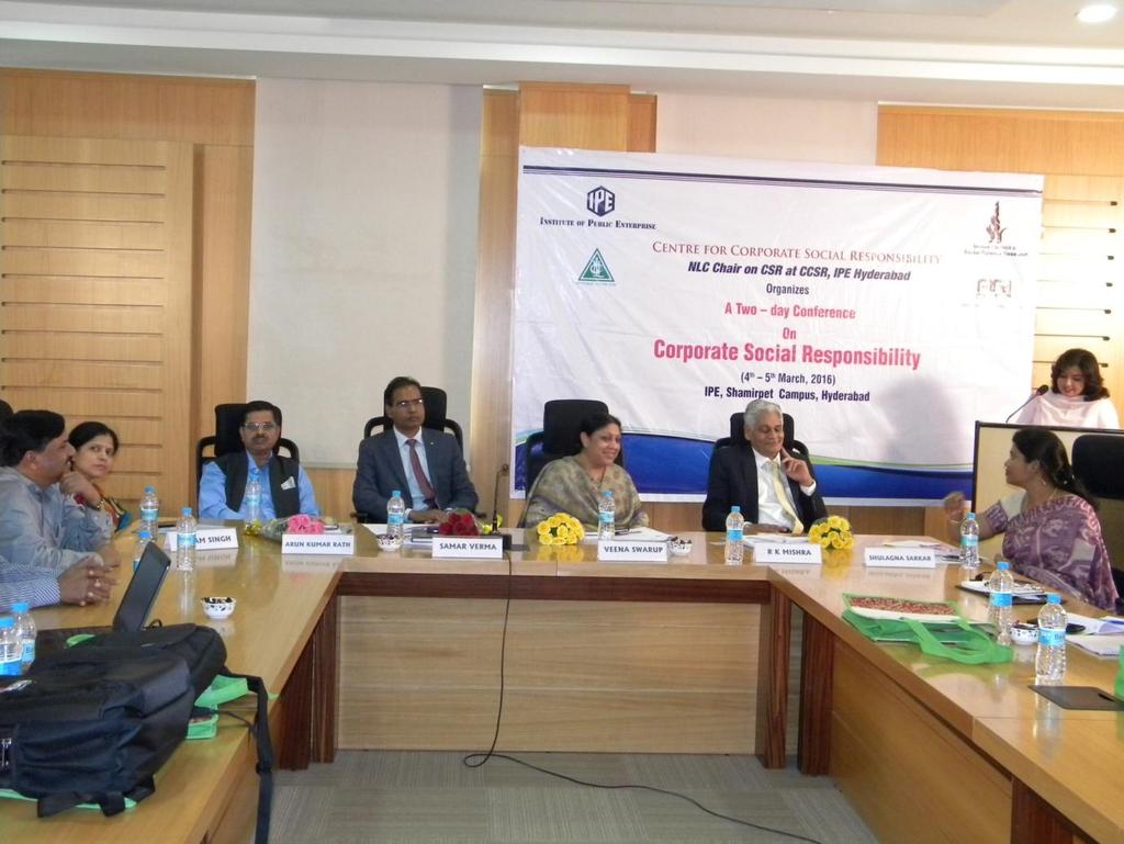 CSR initiatives and relevance of Impact Assessment. The guests also deliberated on the implications of mandating CSR. Dr. A K Rath, (Prof. and Chairman, Center for CG and SR, IMI), Dr.