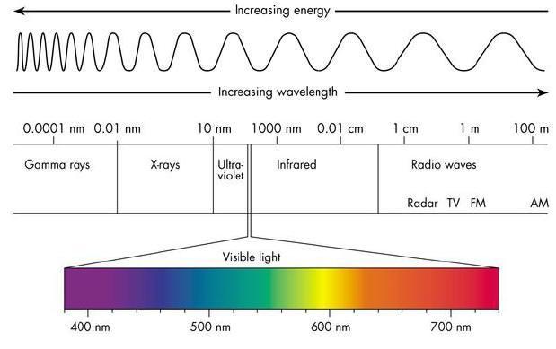 Vision Light electromagnetic energy Described in