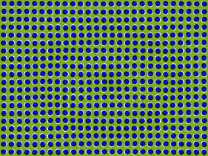 One type of motion illusion is a type of optical illusion in which a static image appears to be moving due to the cognitive effects of
