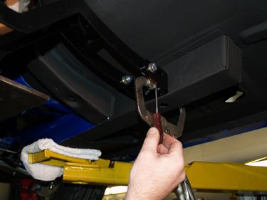 location, clamp frame brackets in place so that they will not shift or