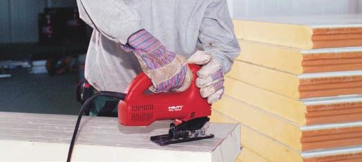 with optimized switch positions and ergonomically designed handle and grip for perfect working comfort Constant-speed electronics for steady cutting speed Keyless system for changing saw blades