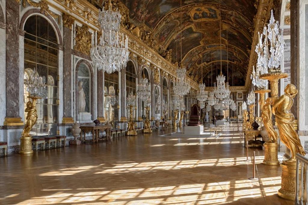 The Baroque style became more restrained in France. While lavish details were used, French buildings were usually symmetrical and orderly.