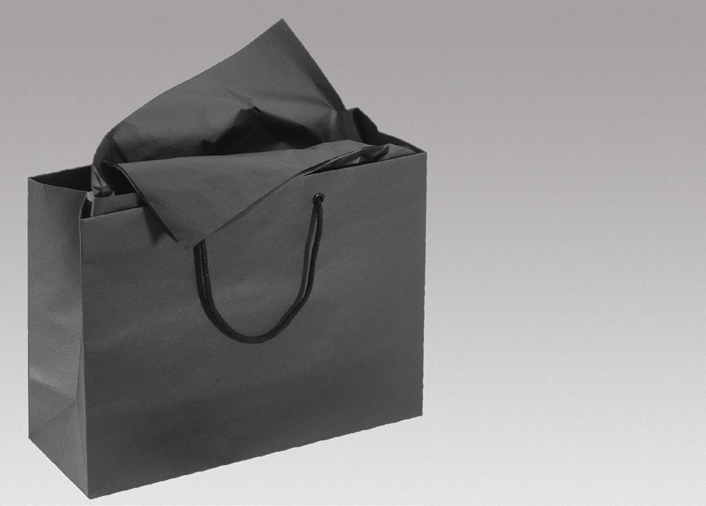 PACKAGING & ACCESSORIES Black Paper Bags 8½ x 11 10 x 13 12 x 15 Flat