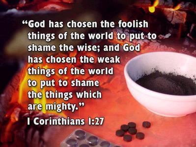 The scriptures declare that God has chosen the foolish things of the world to put to shame the wise, and God has chosen the weak things of the world to