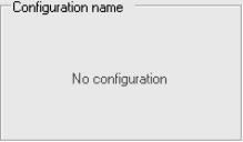 If you click on "Open a configuration" without having previously saved any configuration, the message shown beside will appear. (see Chapter IV "Save a configuration").