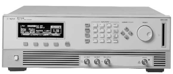 Agilent Technologies 8114A 10/2 A Programmable Pulse Generator Technical Specifications Faster Characterization and Test, without Compromise Key Features: 10pp (2 A) into open (or from 1KW into 50W),