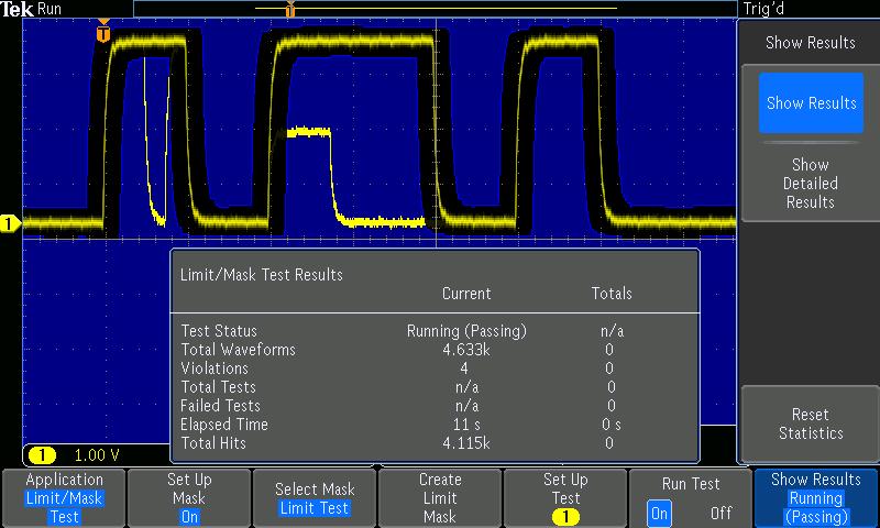 Mixed Domain Oscilloscopes -- MDO3000 Series Limit/Mask testing (optional) A common task during the development process is characterizing the behavior of certain signals in a system.