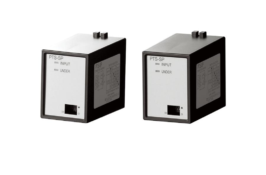 VOLTAGE RELAY PTS TYPE High-performance under-voltage relay that activates output when all 3-phase voltages fall below a reference voltage by monitoring voltage on each phase of 4 wires FEATURES