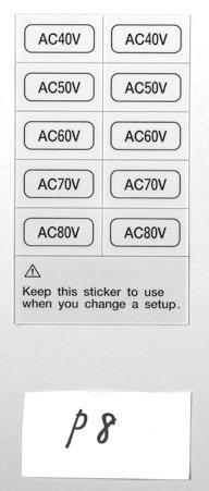 Before attaching the label, verify that the digital switch setting ting