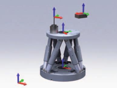 The Hexapod system can, for example, move a workpiece or tool jerk-controlled and with high precision during machining with out the mechanical system starting to vibrate.