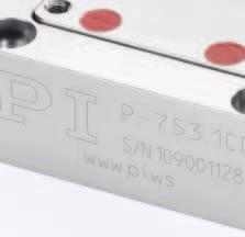 Single-Axis Piezo Scanning Stages Reference-Class Nanopositioning Systems P-753 Highlights Excellent precision For dynamic applications PICMA piezo actuators for