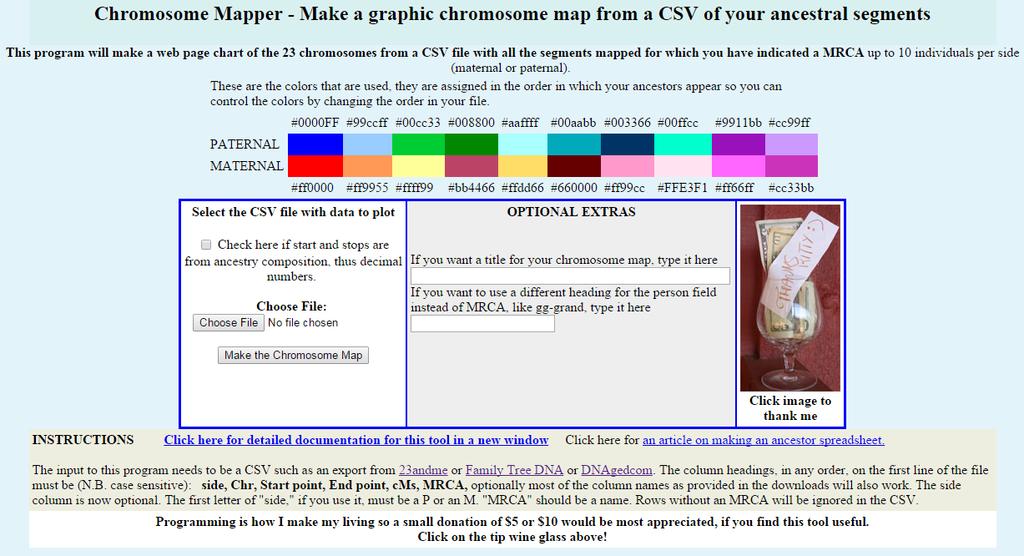 Kitty s Chromosome Mapper - Input Screen
