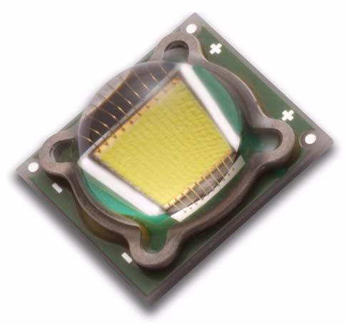 64 C/W Large, monolithic chip with uniform emitting area of 9 mm 2 Lumen maintenance of greater than 70% after 60,000 hours Environmentally friendly: RoHS compliant Variable drive currents: less than