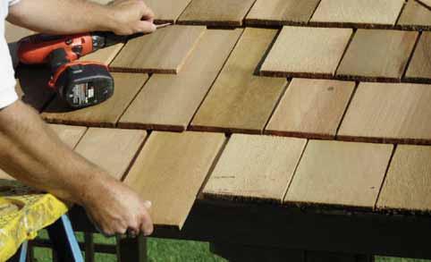 Roof Filler Shingles are included to cover roof seams.