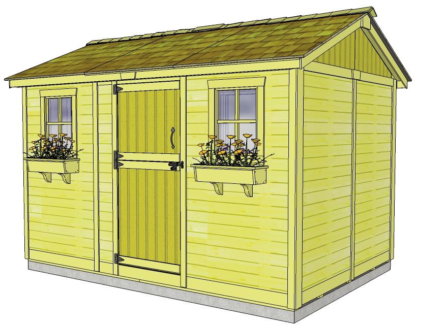 Note: Our Sheds are shipped as an unfinished product. If exposed to the elements, the western red cedar lumber will weather to a silvery-gray color.