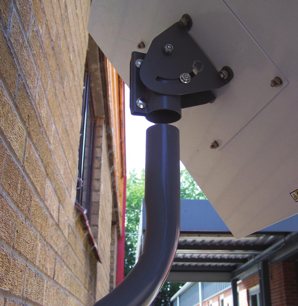 Step 5: Mounting the terminal bracket onto the pole 1. 2. Slide the pole collar of the terminal bracket over the end of the pole (figure 6).