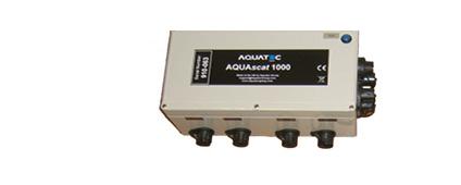 RESEARCH AQUAscat 1000R The AQUAscat 1000R research model is supplied with 3 cabled transducers,