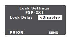 communication locks to prevent unauthorized changes of FSP-2X1 parameters.