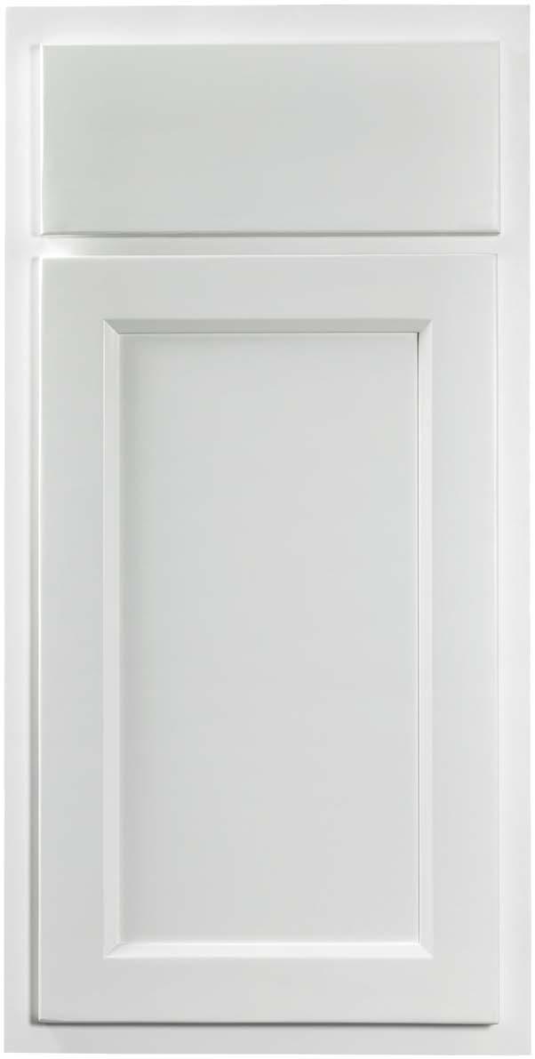 SOMERSET FEATURES: Standard overlay HDF doors with MDF center panel HDF slab drawer heads ½" matching plywood sides, backs,
