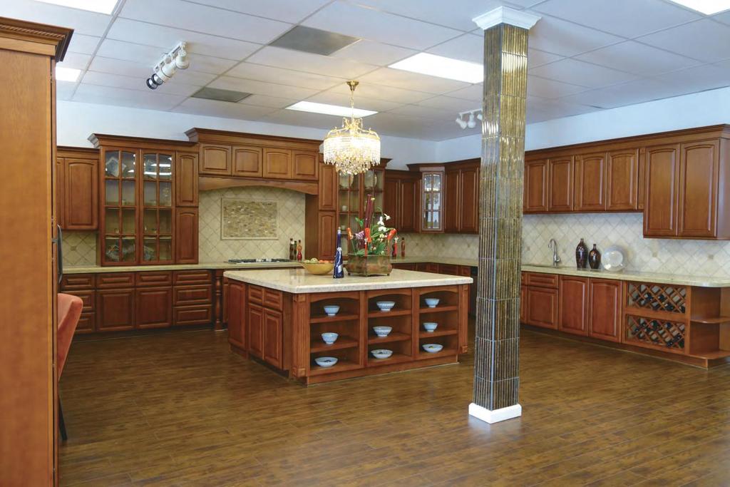 Georgian is a great style for someone who wants some add some flair to their kitchen design. Shown here in Reddish Oak.