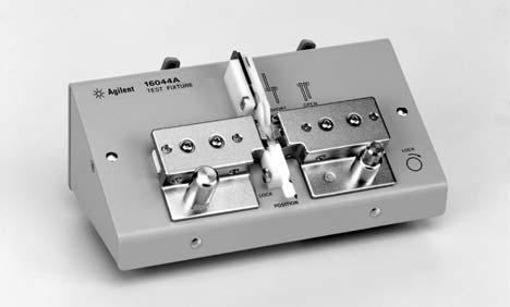 8(W) [mm]. The 16044A has a Kelvin (4-Terminal) contact, which ensures repeatable measurements. It is also equipped with a mechanism for easily performing open and short compensation.