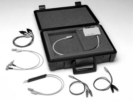 1 khz (Milliohm) Various Components 16338A Test Lead Kit Description: The 16338A contains four types of test leads and a mating cable, which are designed to operate with the 4338B.