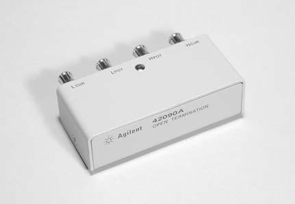 Other Accessories 42090A Open Termination Description: The 42090A is an open termination and is primarily used for performance tests of Agilent s 4- Terminal Pair LCR meters and impedance analyzers.