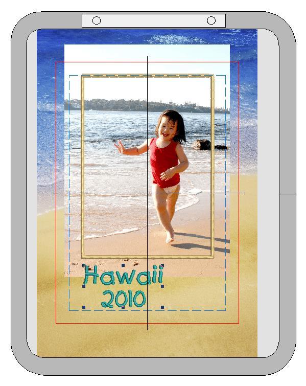 Select a font from the Font list - i.e 'First Grade' - and key the words 'Hawaii 2010' over two lines into the text field. Adjust font size via the Height field - e.g. 12mm.