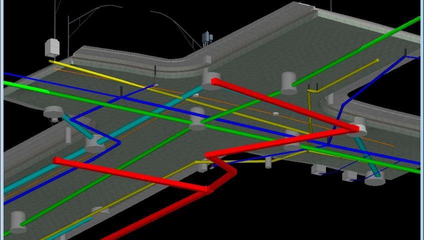 Subsurface Utility Design and Analysis (SUDA) Integrated with Road