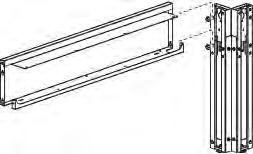 Install Corner Legs and Stretchers For corner applications, stretchers attach the corner leg to left and right legs.