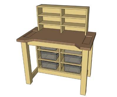 PROJECT PLANS HOBBY BENCH This great-looking bench provides the perfect place to pursue a variety of hobbies.