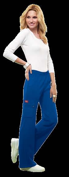 Poly/Rayon/Spandex Twill Sizes XS to XXL Length 26 Xtreme Stretch - Elastic Waist Pull On Pant - 82012 Moderate flare leg pant features the flip down elastic waistband